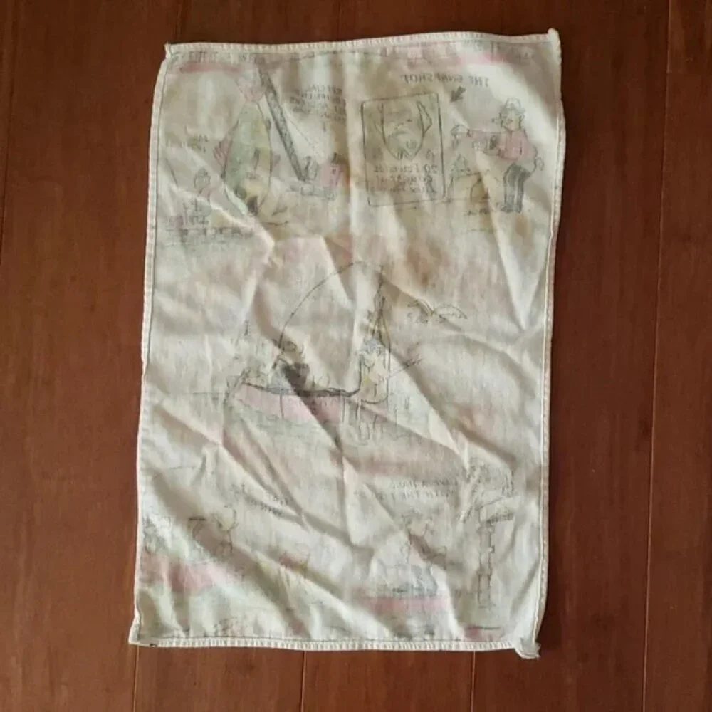 TWO ITEMS: 1950s Fisherman's Crying Towel and 1970s 201 Plans For You booklet - Picture 7 of 7